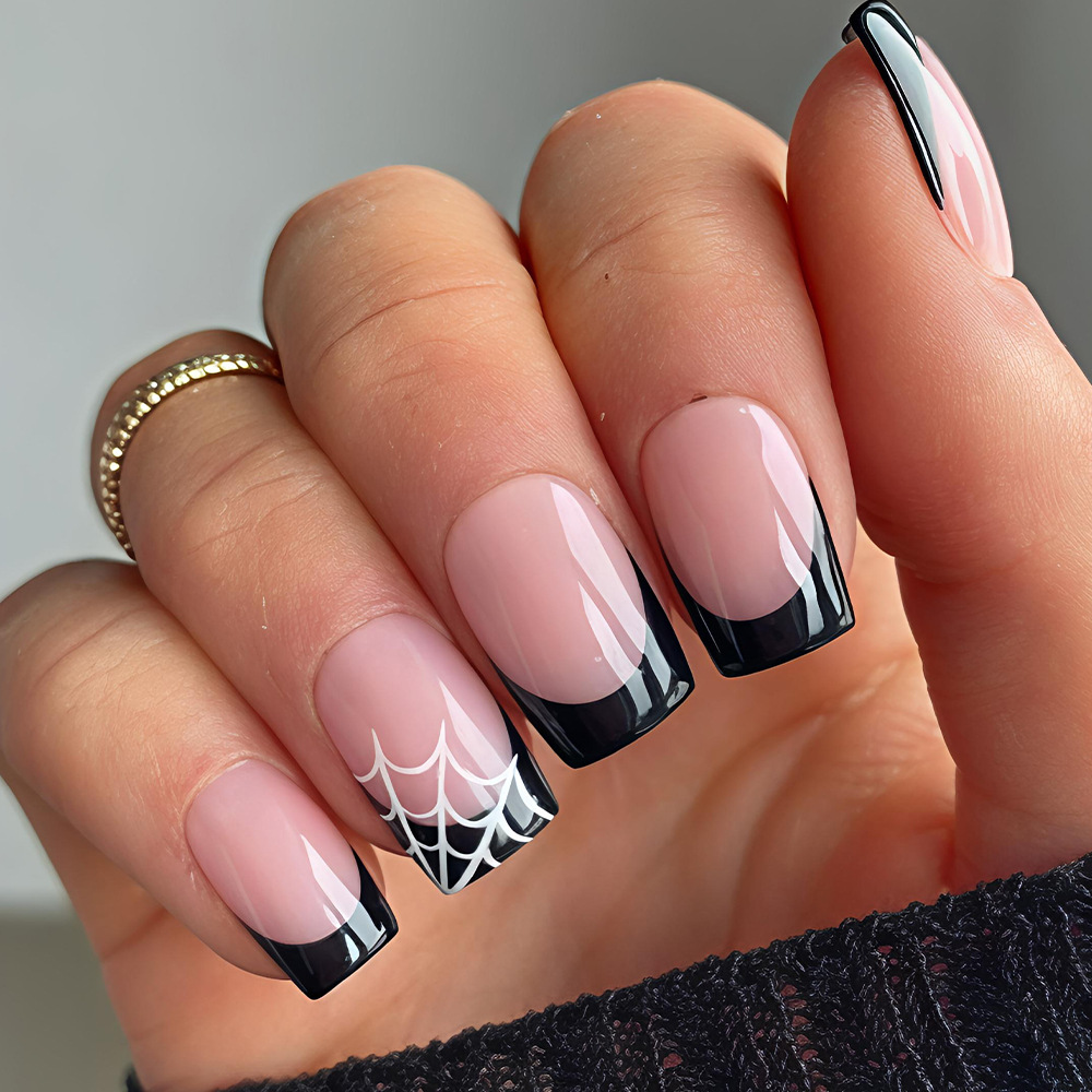 Nail Art Jelly - 24Pcs Halloween Press On Nails Pink
