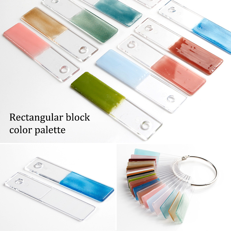 Nail Art Overlay - Rectangle Fake Nail Art Display Swatch