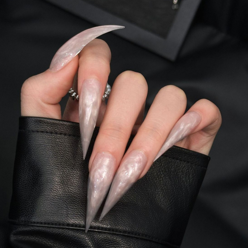 Nail Art Glossy - Super Long Stiletto Press On Nails