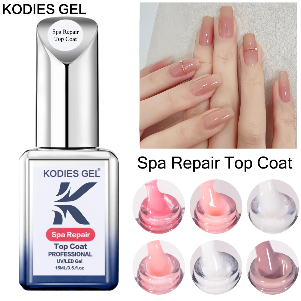 KODIES GEL Milky White Top Coa - огляд і ціна Nail Art Jelly