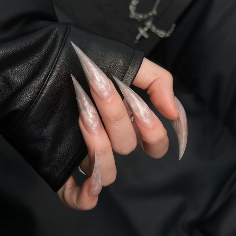 Super Long Stiletto Press On N - огляд і ціна Nail Art Glossy