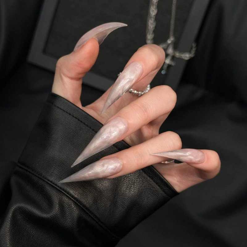Super Long Stiletto Press On N - огляд і ціна Nail Art Glossy