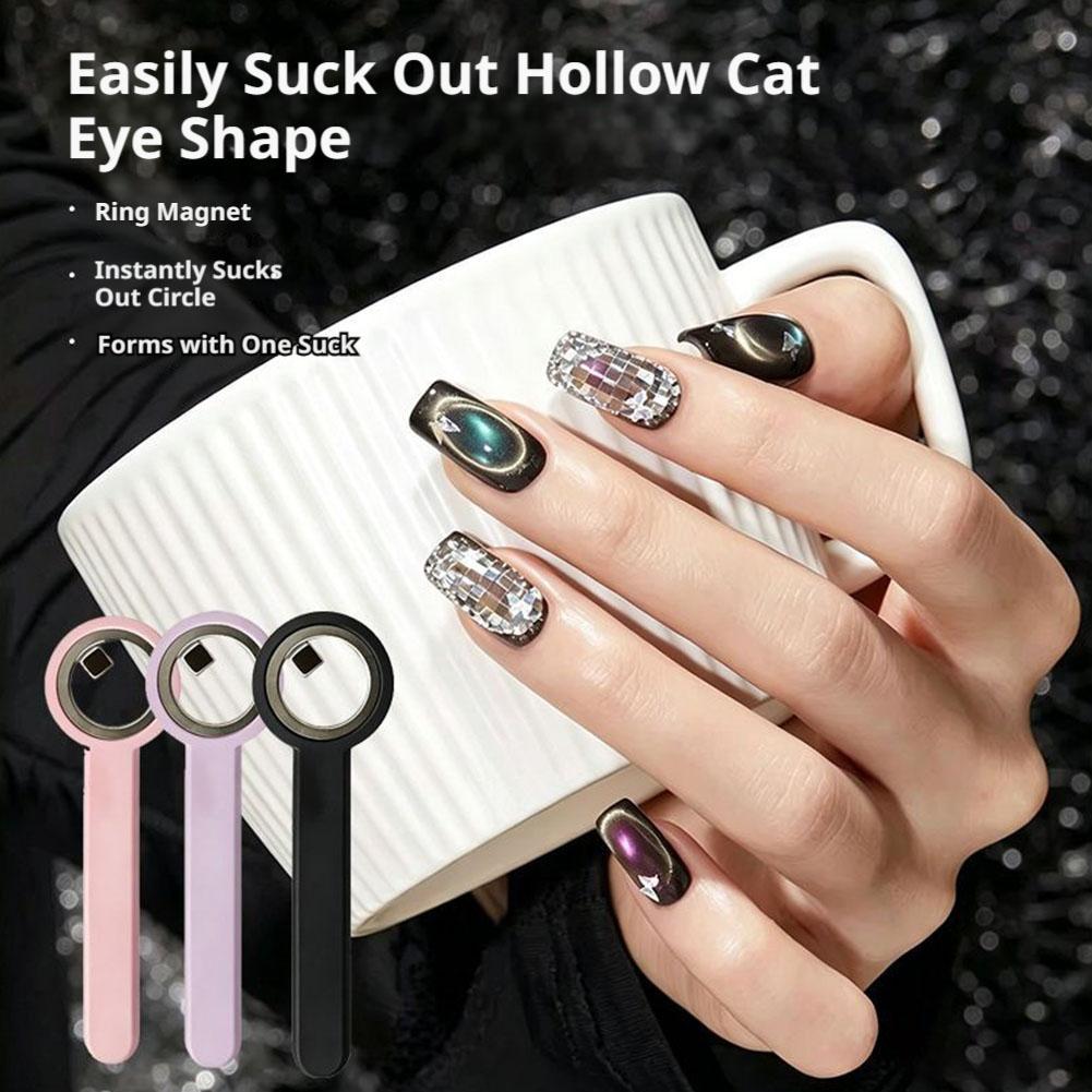 Hollow Cat Eye Magnet Ring Sha - огляд і ціна Nail Art Glossy