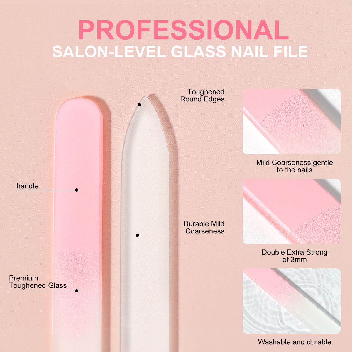 Color Nano Glass Nail File Tra - огляд і ціна Nail Art Glossy