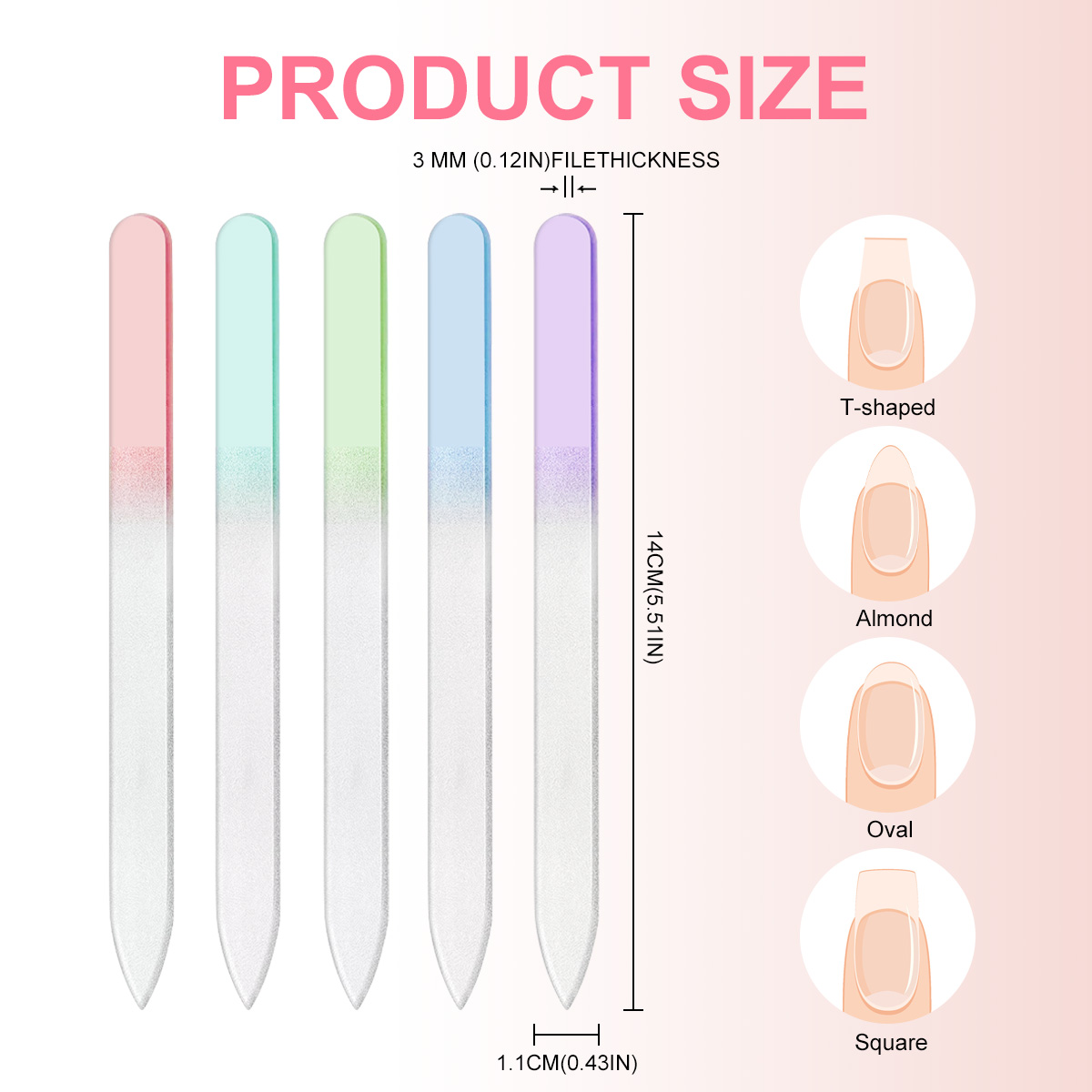 Color Nano Glass Nail File Tra - огляд і ціна Nail Art Glossy