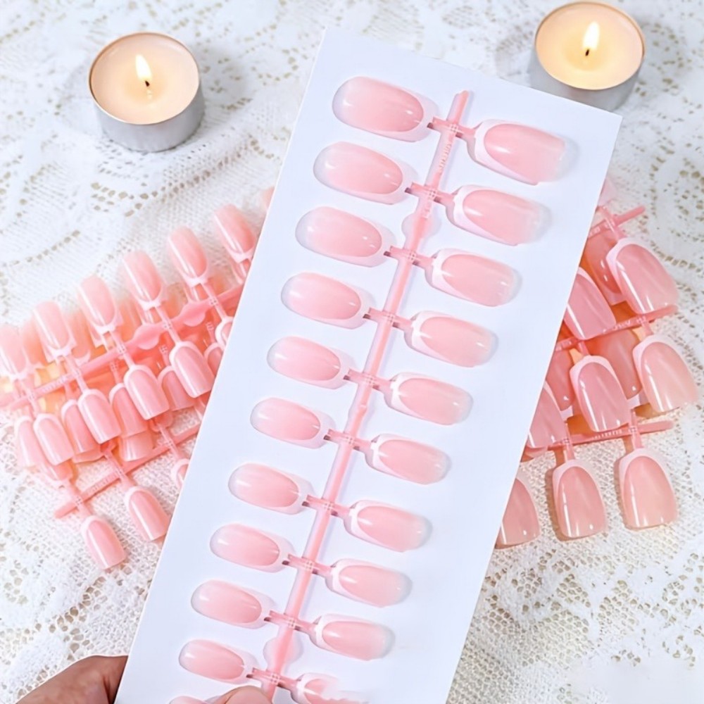 120PCS Short Square French Tip - огляд і ціна Nail Art Glossy