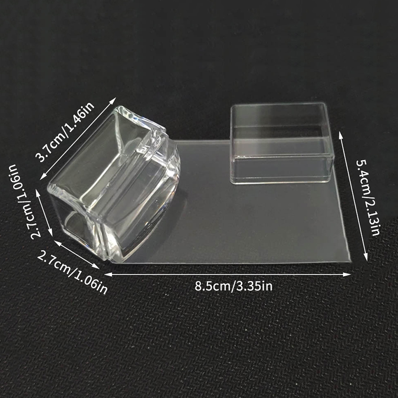 ⭐ Transparent Rectangle Nail A - огляд і ціна Nail Art Jelly