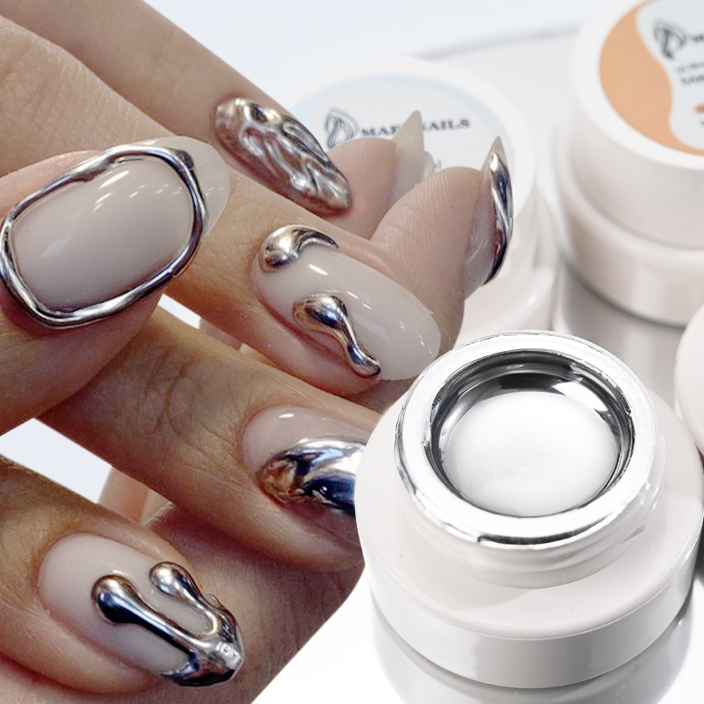 5ml Silver Gold Metallic Gel N - огляд і ціна Nail Art Glossy