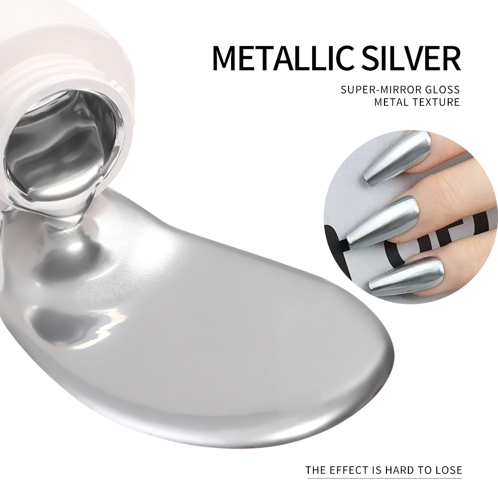 5ml Silver Gold Metallic Gel N - огляд і ціна Nail Art Glossy