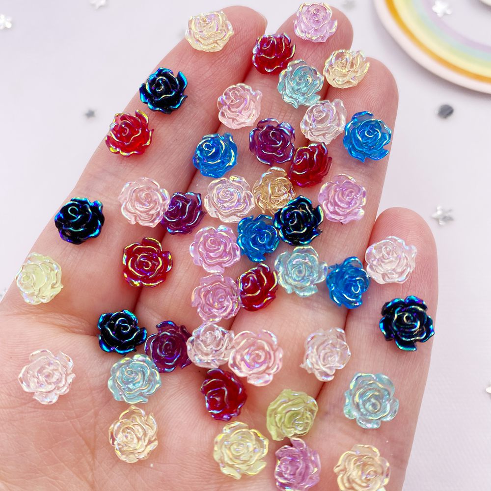 50Pcs 6mm / 8mm  AB Resin Glit - огляд і ціна Nail Art Overlay