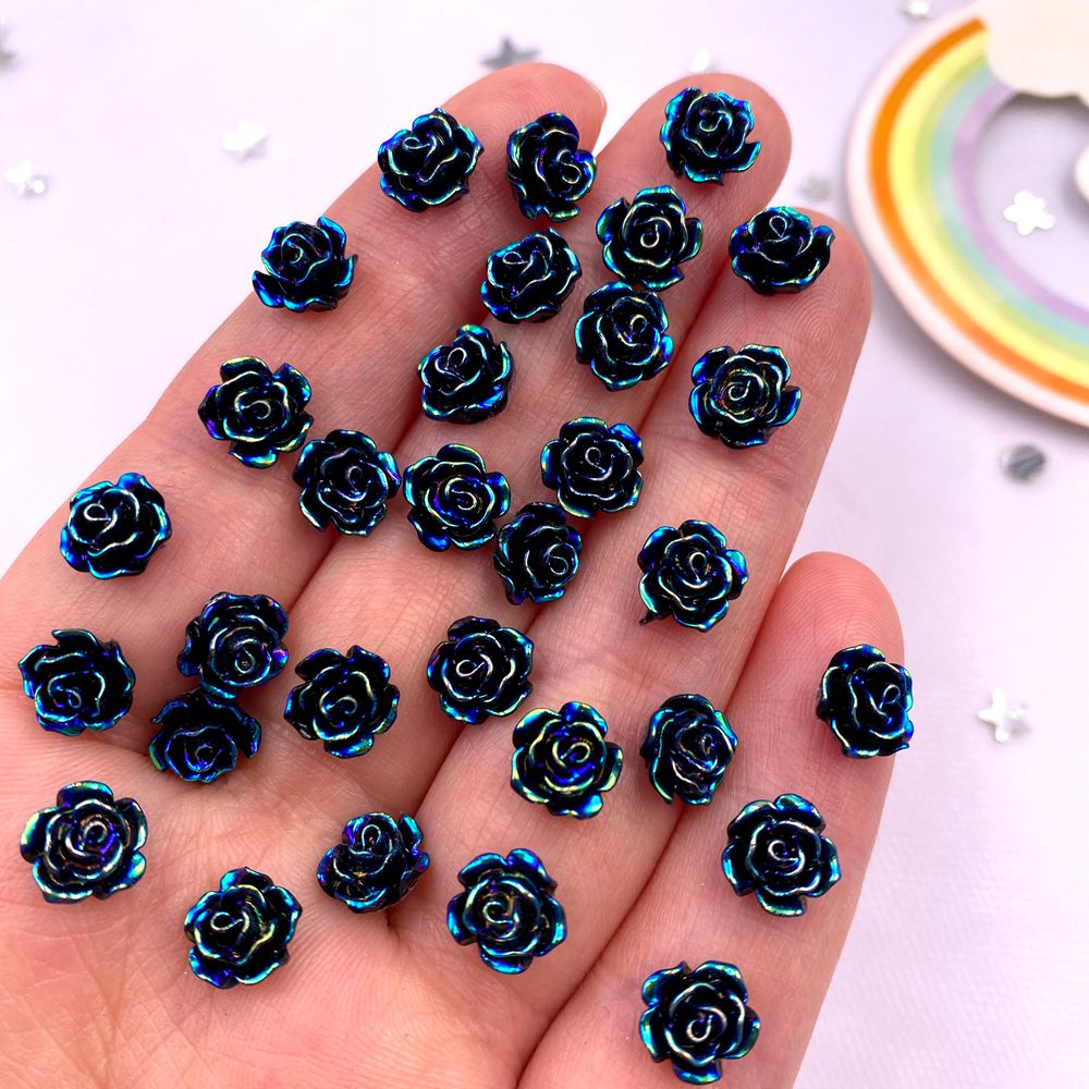 50Pcs 6mm / 8mm  AB Resin Glit - огляд і ціна Nail Art Overlay