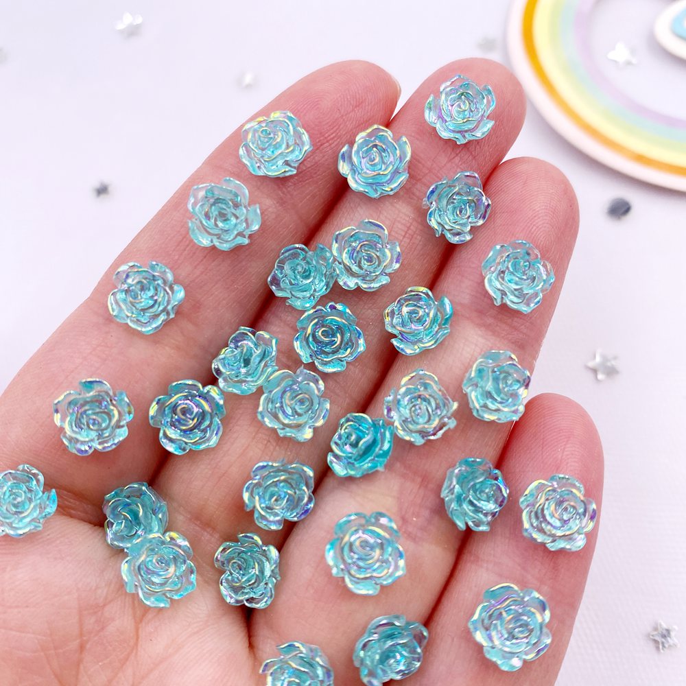 50Pcs 6mm / 8mm  AB Resin Glit - огляд і ціна Nail Art Overlay