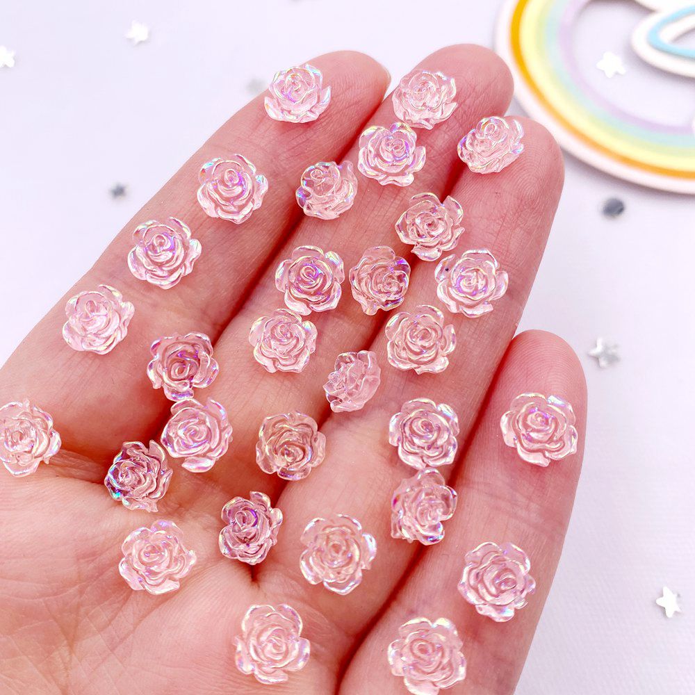 50Pcs 6mm / 8mm  AB Resin Glit - огляд і ціна Nail Art Overlay