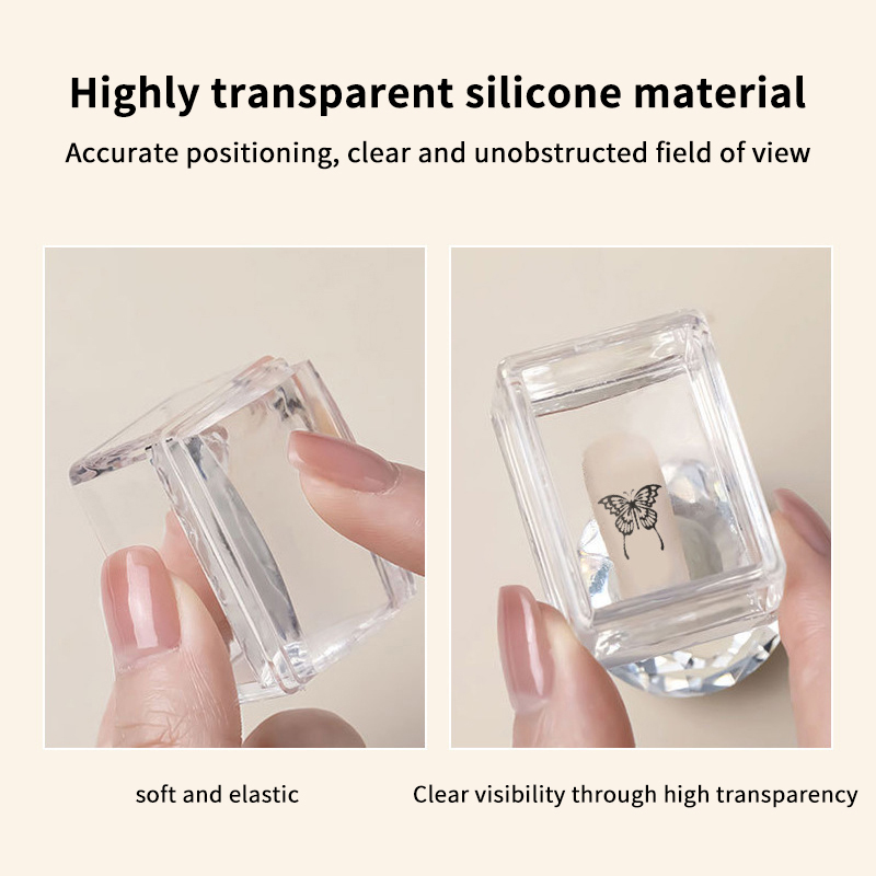 [F] Transparent Rectangle Nail - огляд і ціна Nail Art Jelly