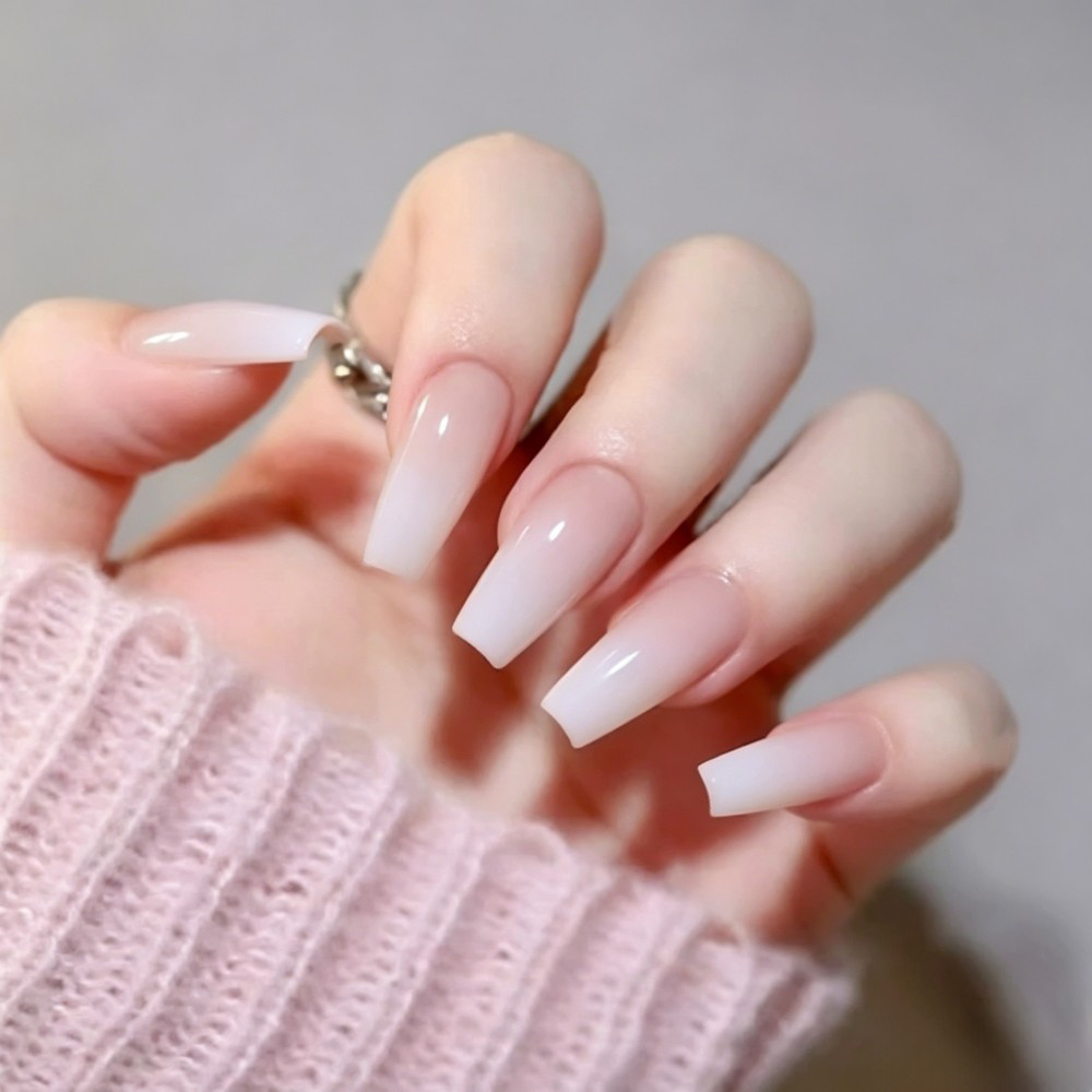 24pcs/Box Long Coffin False Na - огляд і ціна Nail Art Jelly