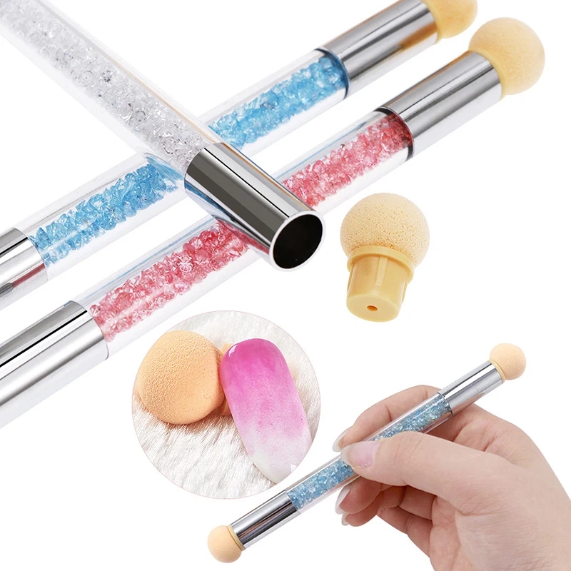 Round Sharp Head Sponge Heads  - огляд і ціна Nail Art Glossy