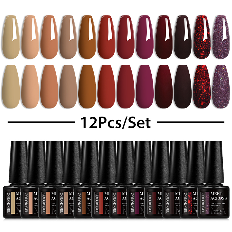10/12Pcs Gel Nail Polish Set C - огляд і ціна Nail Art Glossy