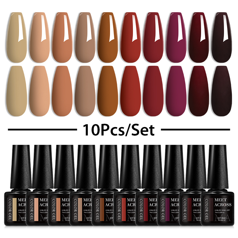10/12Pcs Gel Nail Polish Set C - огляд і ціна Nail Art Glossy