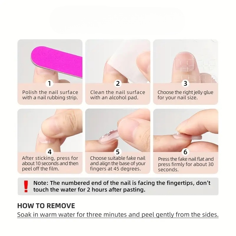 10pcs Pure Hand Pressed Short  - огляд і ціна Nail Art Overlay